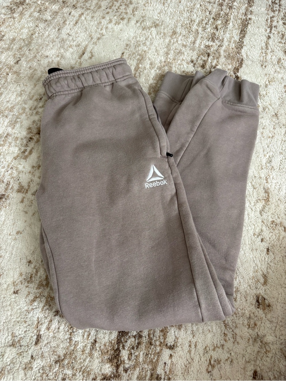 Reebok Men's Taupe/Grey Fleece Jogger Pants
